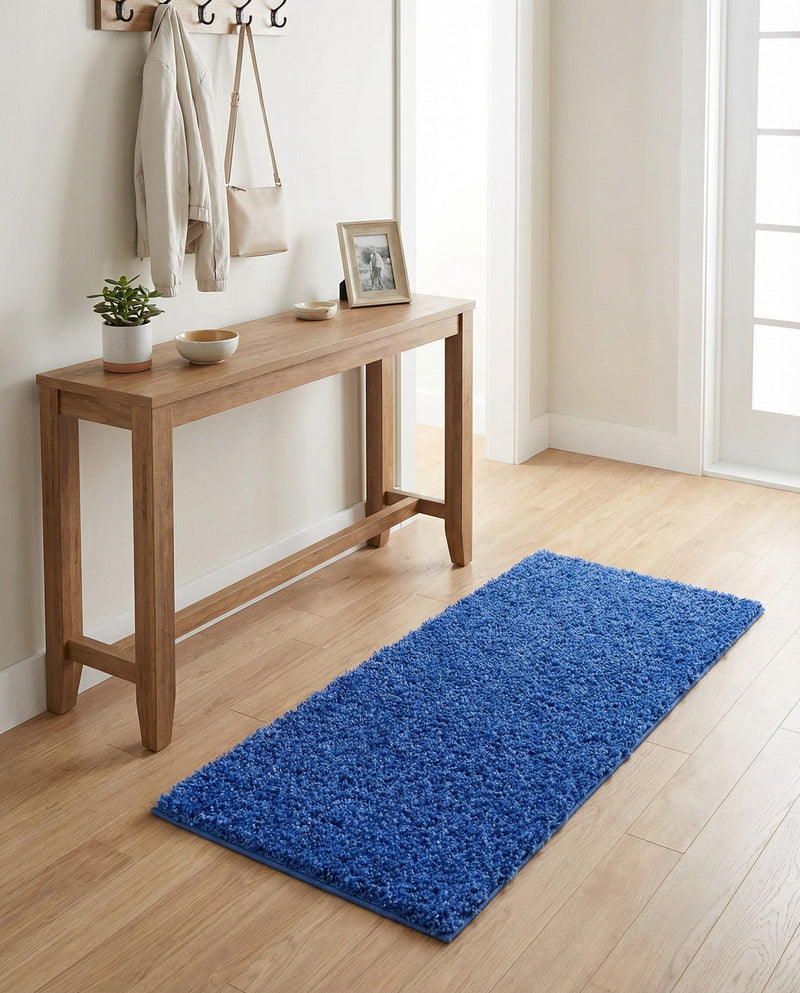 Plush Oasis Collection Area Rug - Serenity (Periwinkle Blue) Runner Periwinkle Blue  lifestyle 50