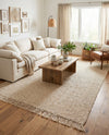 Savannah Jute Collection Area Rug - Seashore Rectangle Ivory  lifestyle 52