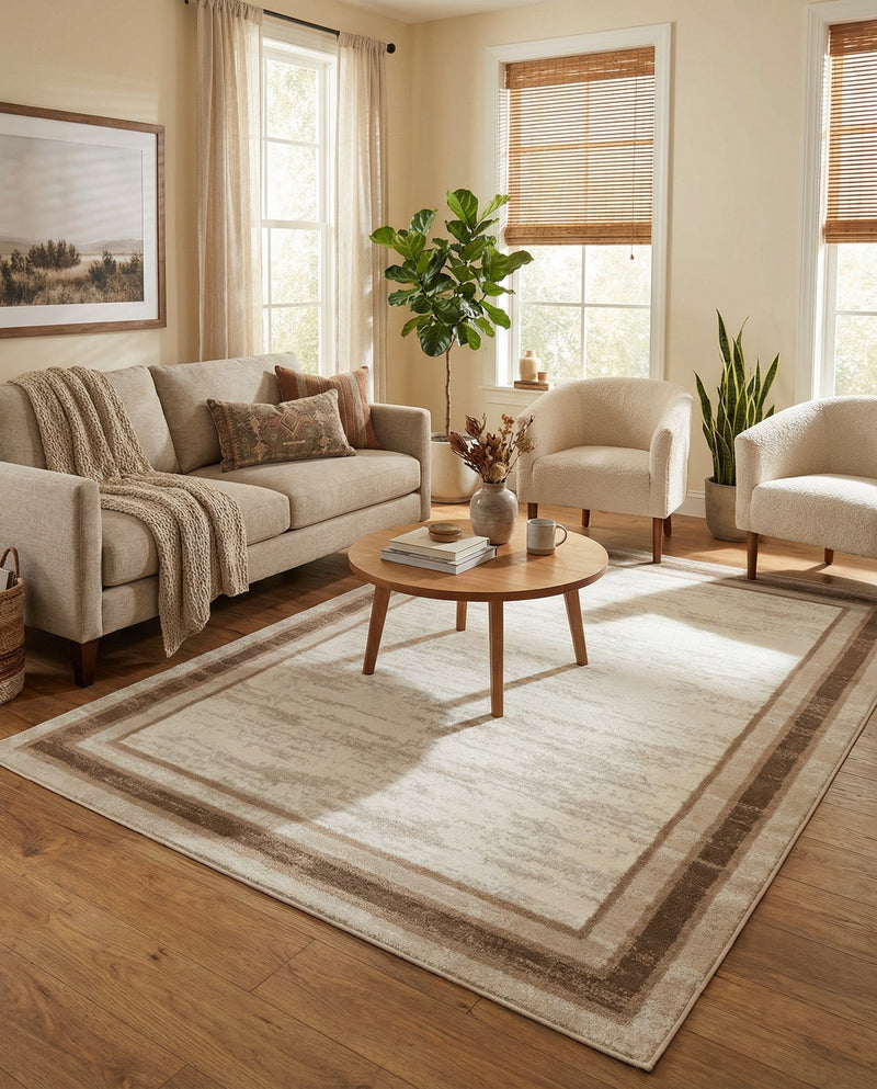 Coastal Haven Collection Area Rug -  Mariner Rectangle Ivory  lifestyle 6