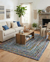 Woven Udaipur Collection Area Rug - Sahara Rectangle Blue and Multi  lifestyle 11