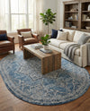 Mykonos Manor Collection Area Rug -  Tinos (Blue) Oval Blue  lifestyle 78