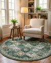 Brighton Terrace Collection Area Rug -  Rottingdean (Green) Round Green  lifestyle 37