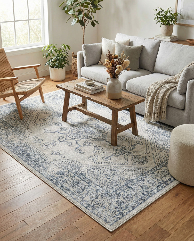 Coastal Haven Collection Area Rug -  Marina Rectangle Gray  lifestyle 62