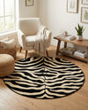 Savannah Sojourn Collection Area Rug -  Kilimanjaro Round Black  lifestyle 55