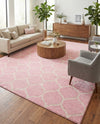 Trellis Mosaic Collection Area Rug -  Pergolatown (Light Pink) Rectangle Light Pink  lifestyle 16