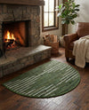 Thar Cotton Collection Area Rug - Jaisalmer (Green) Hearth Green  lifestyle 51