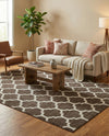 Lattice Gardens Collection Area Rug -  Bloomfield (Chocolate Brown) Rectangle Chocolate Brown  lifestyle 25