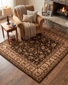 Jaipur Elegance Collection Area Rug -  Nahargarh (Brown) Square Brown  lifestyle 52