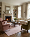 Berkshire Estate Collection Area Rug - Windsor (English Rose) Square English Rose  lifestyle 86