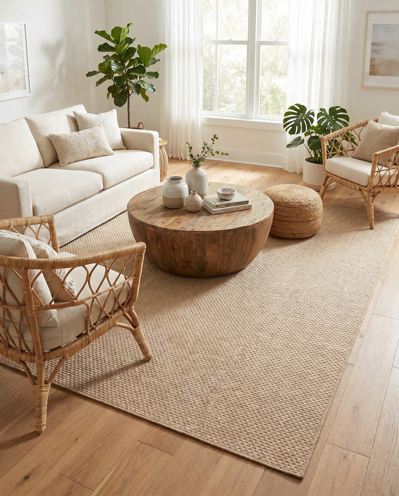 Sahara Sands Collection Area Rug -  Rosetta Rectangle Natural  lifestyle 13