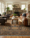Ottoman Elegance Collection Area Rug - Sultan Rectangle Blue  lifestyle 42