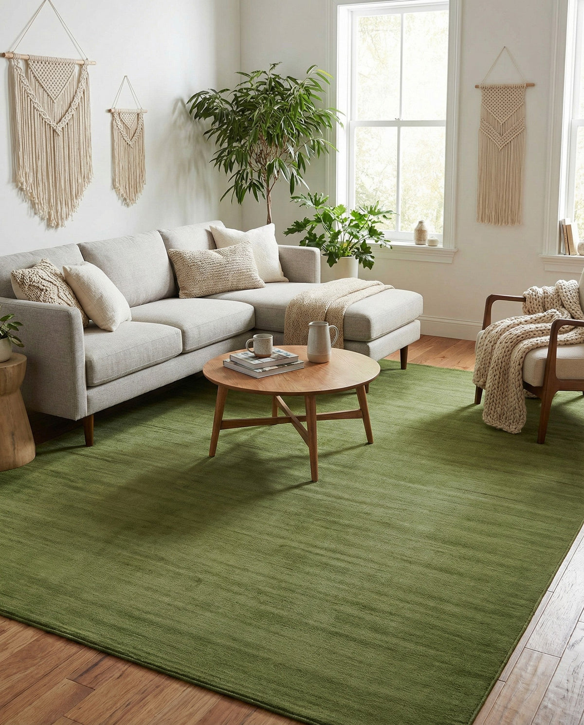 Soho Elegance Collection Area Rug - Chelsea (Green) Rectangle Green  lifestyle 24