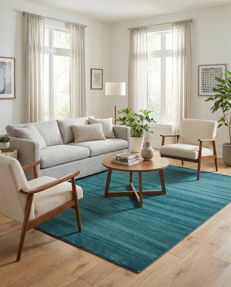 Soho Elegance Collection Area Rug - Chelsea (Turquoise) Rectangle Turquoise  lifestyle 25