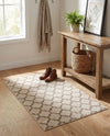 Lattice Gardens Collection Area Rug -  Bloomfield (Beige and Light Brown) Rectangle Beige and Light Brown  lifestyle 24