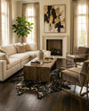 Savannah Hideaway Collection Area Rug -  Savannah Rectangle Black and Gold  lifestyle 4