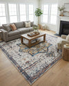 Baroque Era Collection Area Rug - Versailles (Sea Salt White) Square Sea Salt White  lifestyle 18