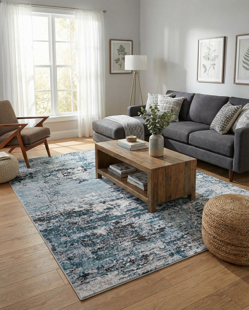 Dresden Elegance Collection Area Rug -  Pirna Rectangle Blue  lifestyle 23