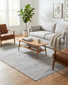 Thar Cotton Collection Area Rug - Jaisalmer (Light Gray) Rectangle Light Gray  lifestyle 15