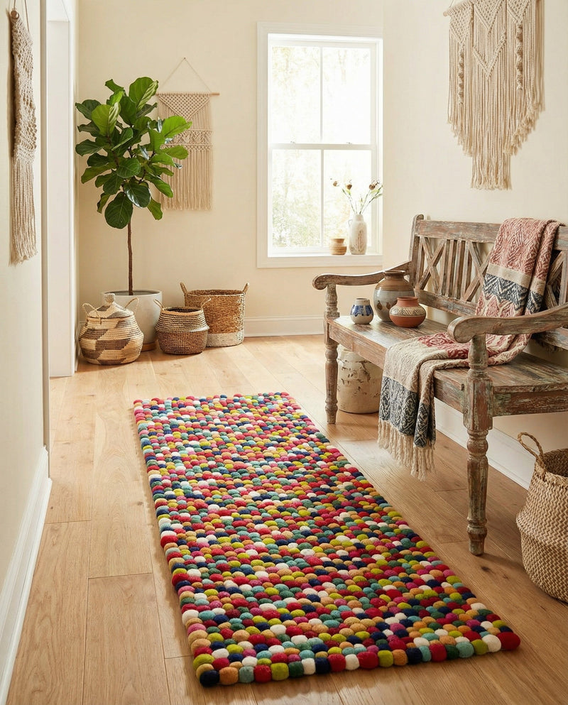 Woolen Sphere Collection Area Rug - Orbsburg (Multi) Runner Multi  lifestyle 73
