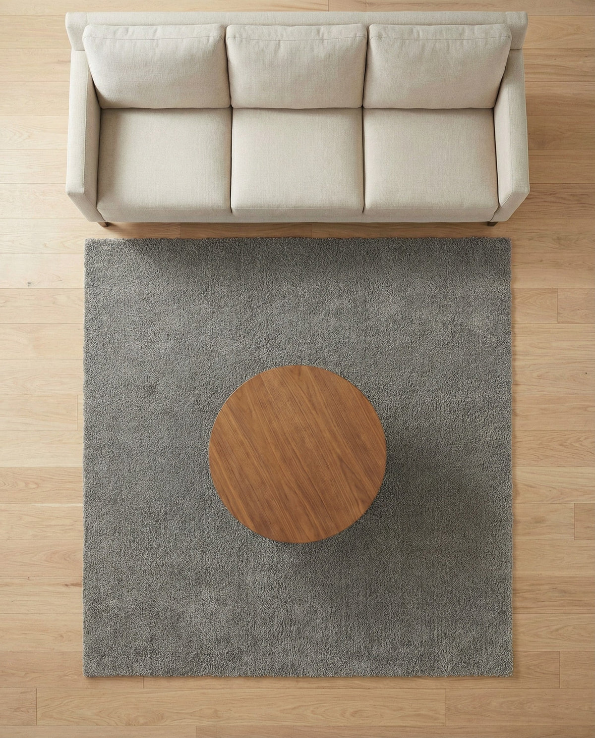 Solid Shag Seaside Collection Area Rug - Azure Cove (Gray) Square Gray  lifestyle 52