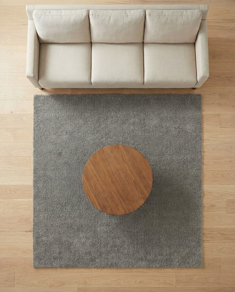 Solid Shag Seaside Collection Area Rug - Azure Cove (Gray) Square Gray  lifestyle 52
