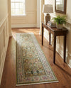 Persian Elegance Collection Area Rug -  Kerman (Green) Runner Green  lifestyle 45