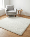 Alpine Plush Collection Area Rug -  Cortina (White) Square White  lifestyle 35