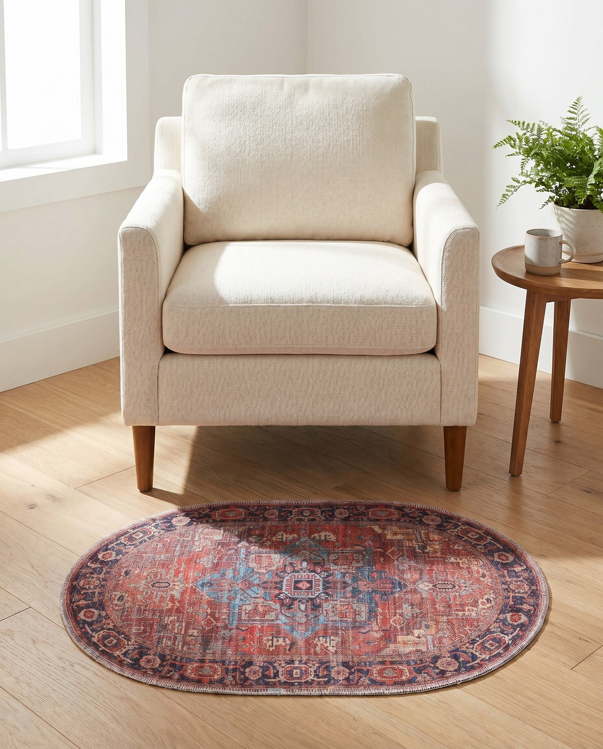 Zahara Oasis Collection Area Rug -  Essaouira Oval Rust Red  lifestyle 84