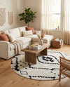 Tangier Treasures Collection Area Rug -  Chefchaouen Round Ivory  lifestyle 72