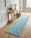 Trellis Mosaic Collection Area Rug -  Pergolatown (Light Blue) Runner Light Blue  lifestyle 37
