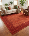 Horizon Collection Area Rug -  Apex (Rust Red) Square Rust Red  lifestyle 25