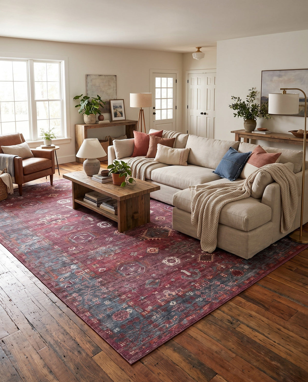 Zahara Oasis Collection Area Rug -  Ouarzazate Rectangle Antique Red  lifestyle 17