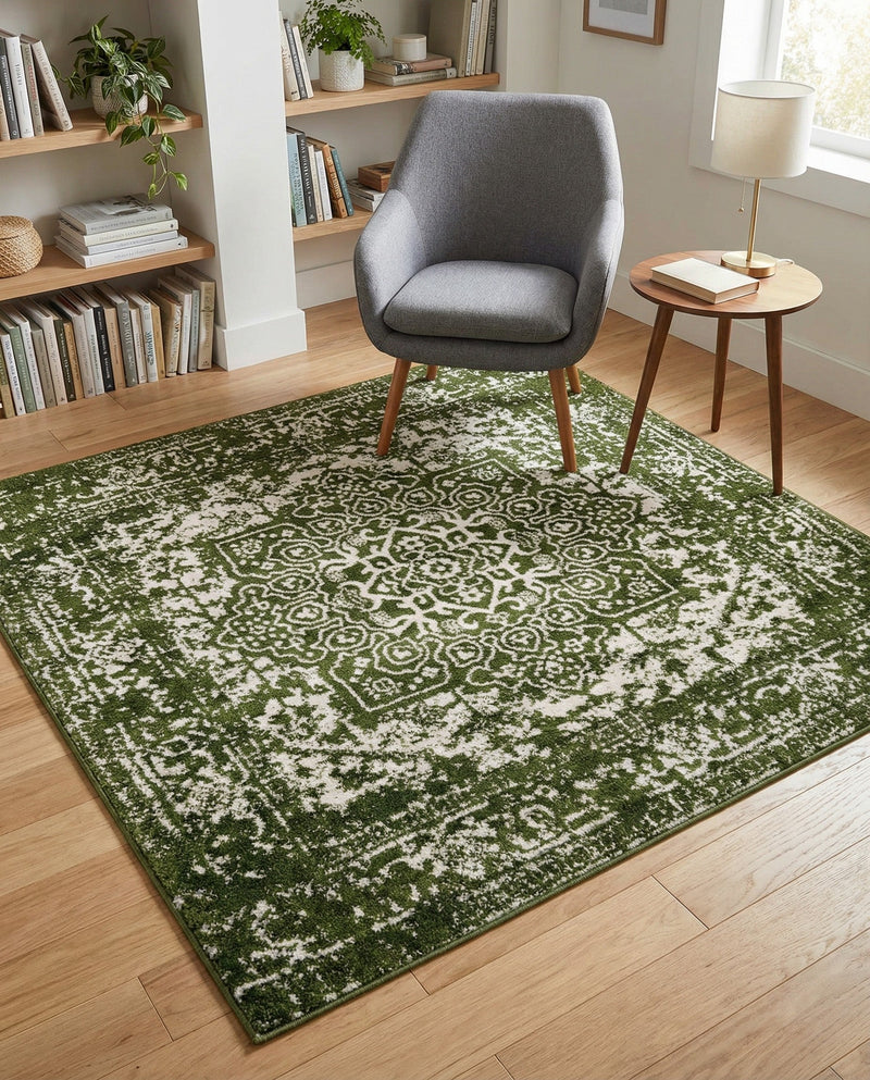 Georgetown Rugs Collection Area Rug - Dupont (Green) Square Green  lifestyle 39