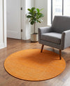 Soho Elegance Collection Area Rug - Chelsea (Salmon) Round Salmon  lifestyle 31