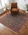 Bazaar Chic Collection Area Rug -  Tangier Square Navy Blue  lifestyle 46