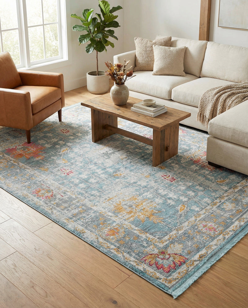Arcadia Rugs Collection Area Rug -  Olympus Rectangle Blue  lifestyle 24