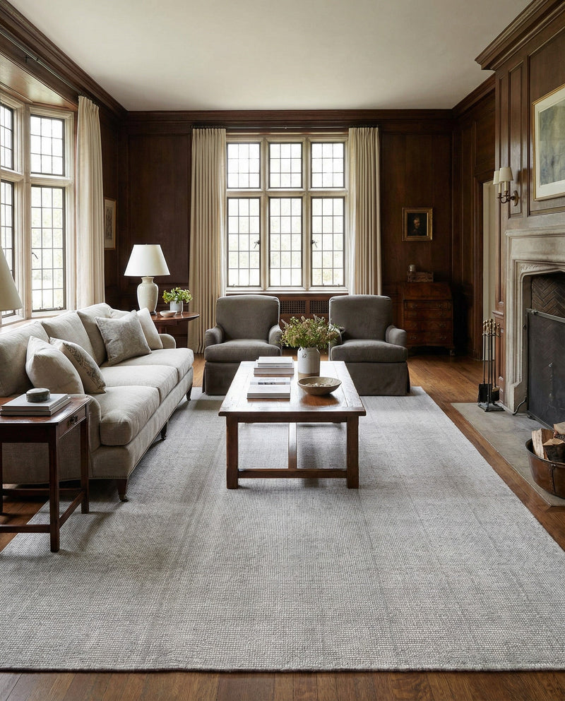 Berkshire Estate Collection Area Rug - Windsor (Grey Manor) Rectangle Grey Manor  lifestyle 30