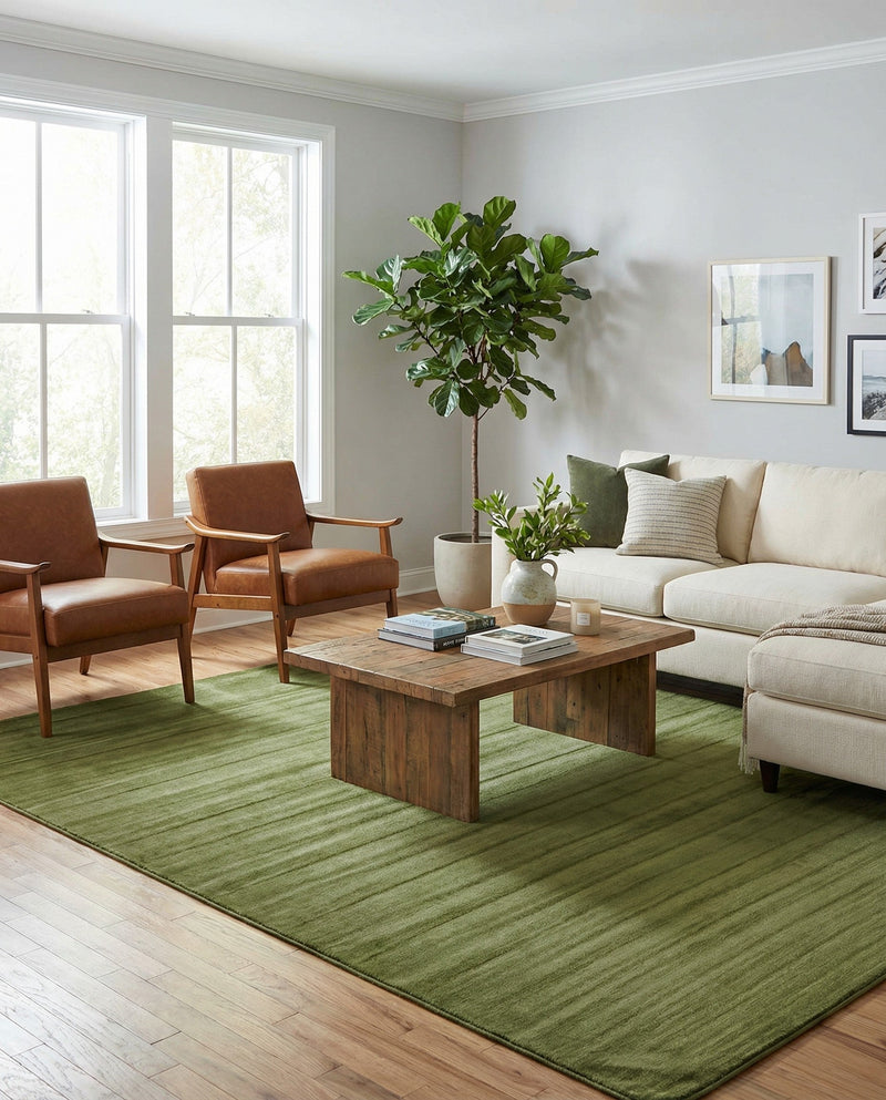 Soho Elegance Collection Area Rug - Chelsea (Green) Rectangle Green  lifestyle 27