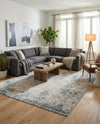 Aegean Elegance Collection Area Rug -  Milos Rectangle Gray Blue  lifestyle 24
