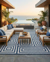 Urban Terrace Collection Area Rug -  Flatiron Rectangle Blue  lifestyle 42