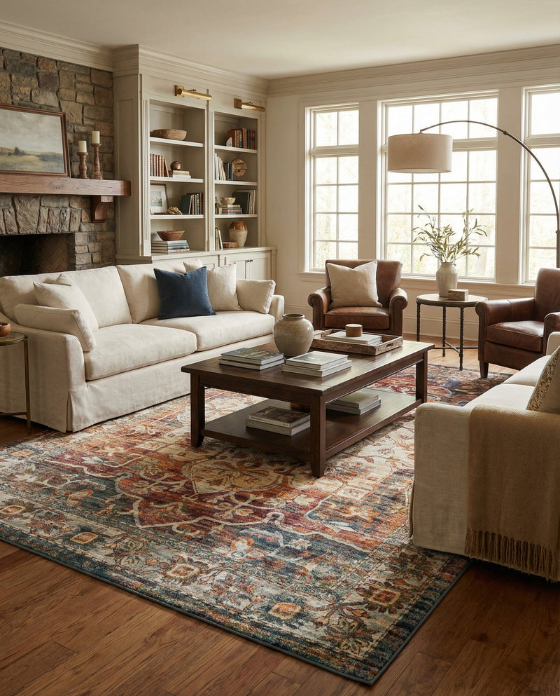 Savannah Soiree Collection Area Rug -  Everglade (Multi) Rectangle Multi  lifestyle 17
