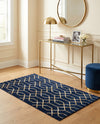 Hollywood Luxe Collection Area Rug - Sunset (Navy Blue Gold) Rectangle Navy Blue Gold  lifestyle 17