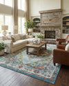 Savannah Soiree Collection Area Rug - Serengeti (Blue) Rectangle Blue  lifestyle 15