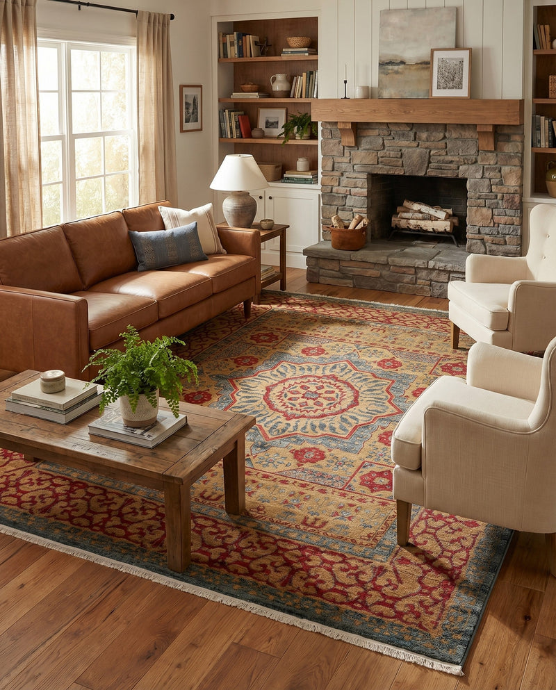 Ottoman Elegance Collection Area Rug -  Cappadocia Rectangle Light Blue  lifestyle 34