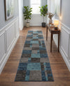 Autumn Meadow Collection Area Rug -  Sycamoreside (Blue Gray) Runner Blue Gray  lifestyle 33