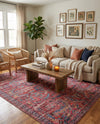 Zahara Oasis Collection Area Rug -  Tangier Rectangle Rust Red  lifestyle 13