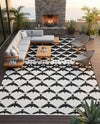 Urban Terrace Collection Area Rug -  Gramercy Rectangle Black and White  lifestyle 14