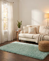 Eternal Plush Oasis Collection Area Rug -  Tranquility (Cyan) Rectangle Cyan  lifestyle 26