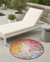 Urban Terrace Collection Area Rug -  Terrace Round Multi  lifestyle 65