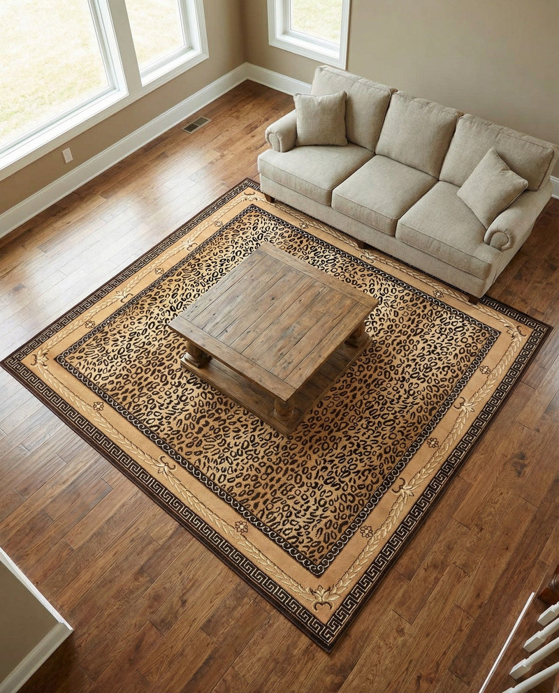Savannah Sojourn Collection Area Rug -  Limpopo Square Brown  lifestyle 54